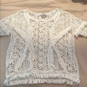 White Lace Crochet Top